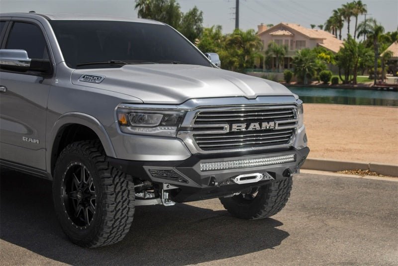 Addictive Desert Designs - Addictive Desert Designs 19 Ram 1500 Stealth Fighter Front Bumper w/ Winch Mount & Sensor Cut Outs - Demon Performance