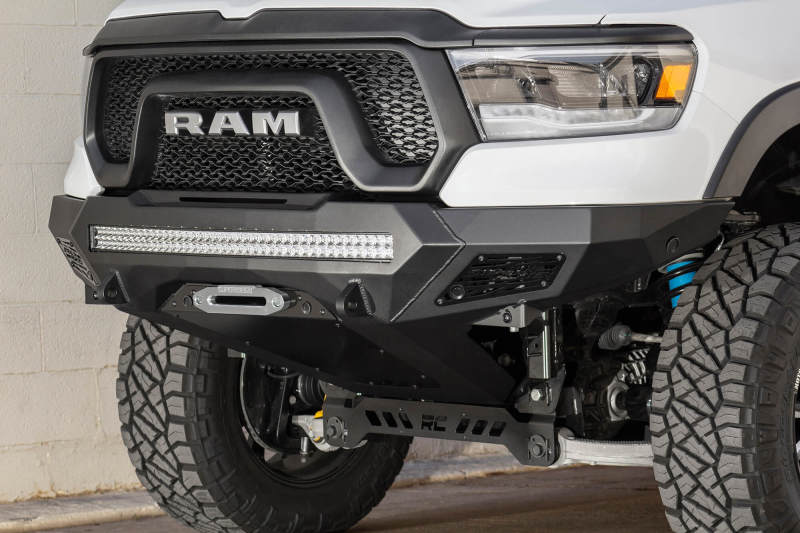 Addictive Desert Designs - Addictive Desert Designs 2019 Ram Rebel 1500 Stealth Fighter Fr Bumper w/Winch&Parking Sensor Mounts - Demon Performance
