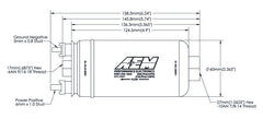 AEM - AEM 380LPH High Pressure Fuel Pump -6AN Female Out, -10AN Female In - Demon Performance