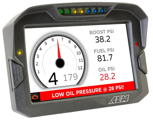 AEM - AEM CD-7 Non Logging GPS Enabled Race Dash Carbon Fiber Digital Display w/o VDM (CAN Input Only) - Demon Performance