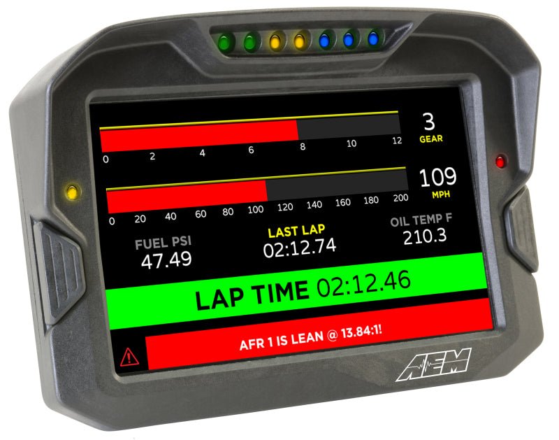 AEM - AEM CD-7 Non Logging GPS Enabled Race Dash Carbon Fiber Digital Display w/o VDM (CAN Input Only) - Demon Performance