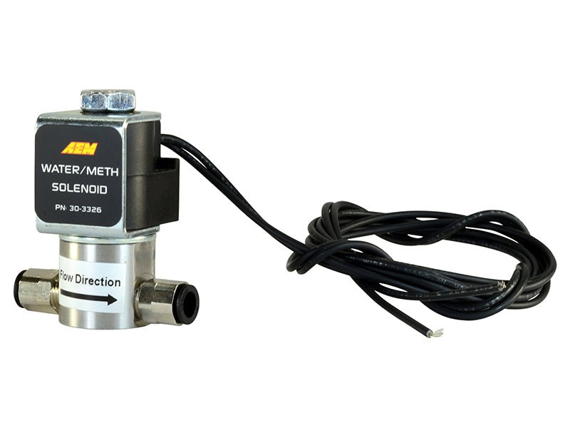 AEM - AEM Water/Methanol Injection System - High-Flow Low-Current WMI Solenoid - 200PSI 1/8in-27NPT In/Out - Demon Performance