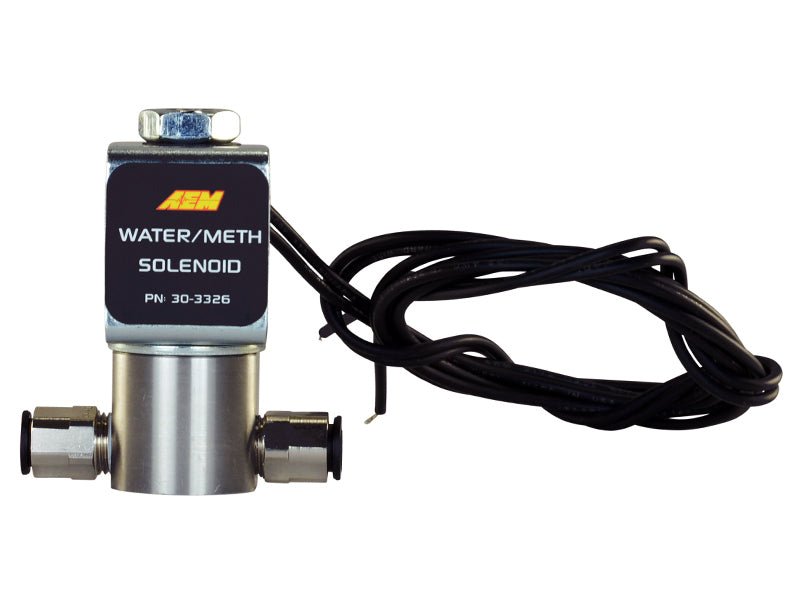 AEM - AEM Water/Methanol Injection System - High-Flow Low-Current WMI Solenoid - 200PSI 1/8in-27NPT In/Out - Demon Performance