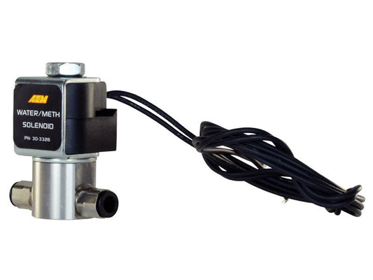 AEM - AEM Water/Methanol Injection System - High-Flow Low-Current WMI Solenoid - 200PSI 1/8in-27NPT In/Out - Demon Performance