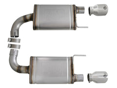 aFe - aFe MACH Force-Xp SS Axle Back Exhaust w/Polished Tips 15-17 Ford Mustang GT V8-5.0L - Demon Performance