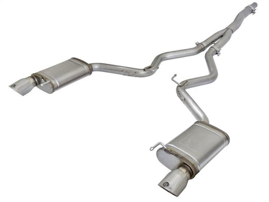 aFe - aFe MACHForce XP Exhausts Cat-Back SS-304 EXH w/ Polished Tips 15-16 Ford Mustang EcoBoost 2.3L (t) - Demon Performance