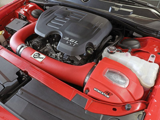 aFe - aFe Momentum GT Dry S Stage-2 Intake System 11-15 Dodge Challenger/Charger V6-3.6L (Red) - Demon Performance