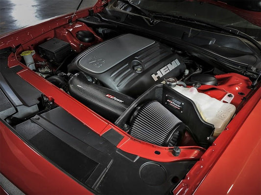 aFe - aFe POWER Magnum FORCE Carbon Fiber Stage 2 Track Series Pro Dry S CAIS - 11-18 Dodge Challenger V8 - Demon Performance