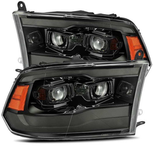 AlphaRex - AlphaRex 09-18 Dodge Ram 1500 PRO-Series Projector Headlights Plank Style Alpha Blk w/Seq Signal/DRL - Demon Performance