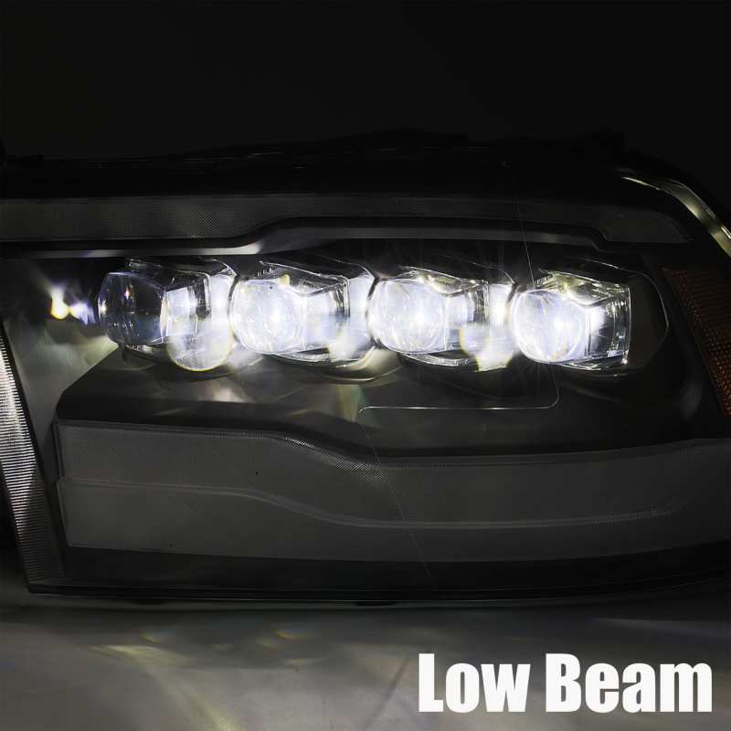 AlphaRex - AlphaRex 09-18 Dodge Ram 1500HD NOVA LED Projector Headlights Plank Style Design Alpha Black w/DRL - Demon Performance