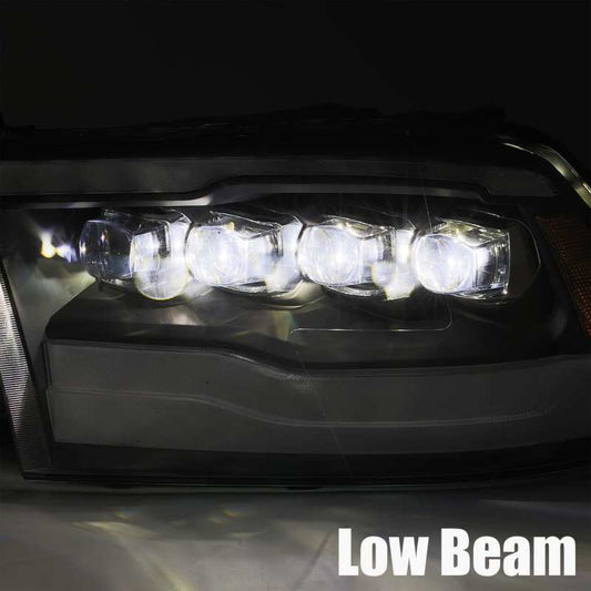 AlphaRex - AlphaRex 09-18 Dodge Ram 1500HD NOVA LED Projector Headlights Plank Style Design Alpha Black w/DRL - Demon Performance