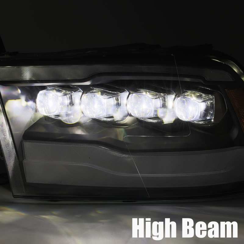 AlphaRex - AlphaRex 09-18 Dodge Ram 1500HD NOVA LED Projector Headlights Plank Style Design Alpha Black w/DRL - Demon Performance