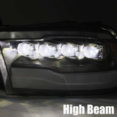 AlphaRex - AlphaRex 09-18 Dodge Ram 1500HD NOVA LED Projector Headlights Plank Style Design Alpha Black w/DRL - Demon Performance