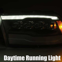 AlphaRex - AlphaRex 09-18 Dodge Ram 1500HD NOVA LED Projector Headlights Plank Style Design Alpha Black w/DRL - Demon Performance