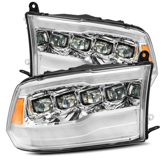 AlphaRex - AlphaRex 09-18 Dodge Ram 1500HD NOVA LED Projector Headlights Plank Style Design Chrome w/DRL - Demon Performance