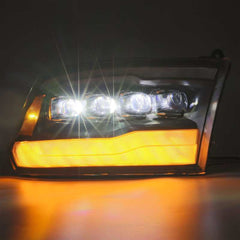 AlphaRex - AlphaRex 09-18 Dodge Ram 1500HD NOVA LED Projector Headlights Plank Style Design Chrome w/DRL - Demon Performance