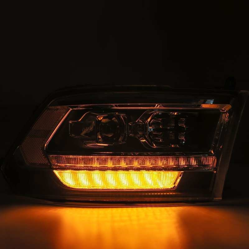 AlphaRex - AlphaRex 09-18 Dodge Ram 2500HD LUXX LED Proj Headlights Plank Style Black w/Seq Signal/Smoked DRL - Demon Performance