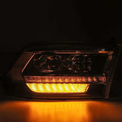 AlphaRex - AlphaRex 09-18 Dodge Ram 2500HD LUXX LED Proj Headlights Plank Style Black w/Seq Signal/Smoked DRL - Demon Performance