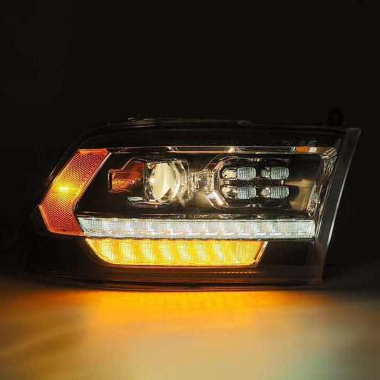 AlphaRex - AlphaRex 09-18 Dodge Ram 2500HD LUXX LED Proj Headlights Plank Style Black w/Seq Signal/Smoked DRL - Demon Performance