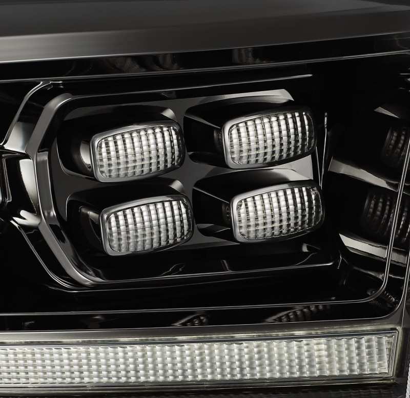 AlphaRex - AlphaRex 09-18 Dodge Ram 2500HD LUXX LED Proj Headlights Plank Style Black w/Seq Signal/Smoked DRL - Demon Performance