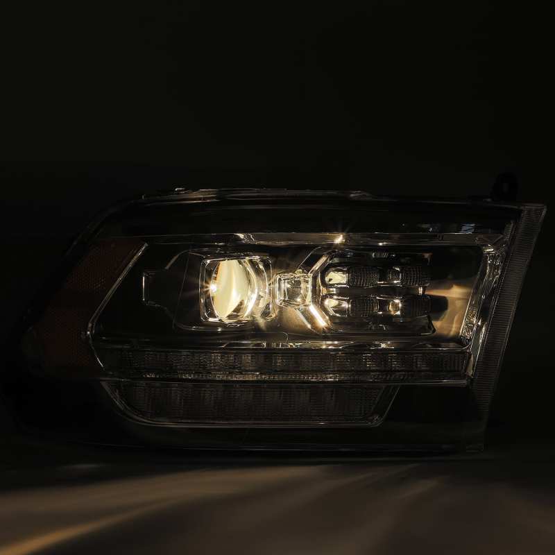 AlphaRex - AlphaRex 09-18 Dodge Ram 2500HD LUXX LED Proj Headlights Plank Style Black w/Seq Signal/Smoked DRL - Demon Performance