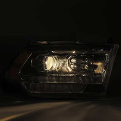 AlphaRex - AlphaRex 09-18 Dodge Ram 2500HD LUXX LED Proj Headlights Plank Style Black w/Seq Signal/Smoked DRL - Demon Performance