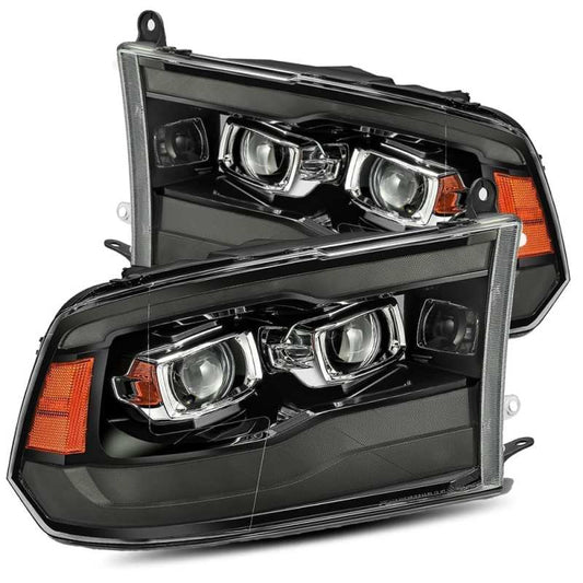 AlphaRex - AlphaRex 09-18 Ram 1500HD LUXX Proj Headlight Plnk Style Jet Blk w/Activ Light/Seq Signal/Smoked DRL - Demon Performance