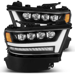 AlphaRex - AlphaRex 19-20 Ram 1500HD NOVA LED Proj Headlight Plank Style Matte Blk w/Activ Light/Seq Signal/DRL - Demon Performance