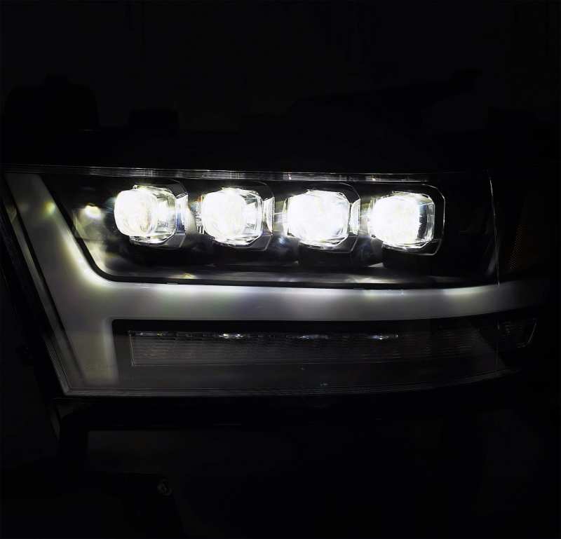 AlphaRex - AlphaRex 19-20 Ram 1500HD NOVA LED Proj Headlight Plank Style Matte Blk w/Activ Light/Seq Signal/DRL - Demon Performance