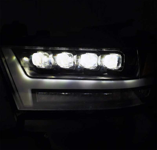 AlphaRex - AlphaRex 19-20 Ram 1500HD NOVA LED Proj Headlight Plank Style Matte Blk w/Activ Light/Seq Signal/DRL - Demon Performance