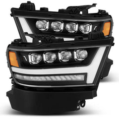 AlphaRex - AlphaRex 19-20 Ram 1500HD NOVA LED Proj Headlight Plank Style Matte Blk w/Activ Light/Seq Signal/DRL - Demon Performance