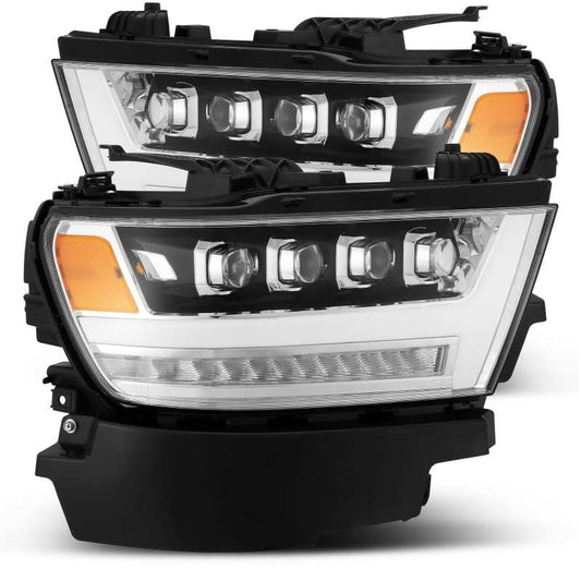 AlphaRex - AlphaRex 19-20 Ram 1500HD NOVA LED Proj Headlights Plank Style Chrome w/Activ Light/Seq Signal/DRL - Demon Performance