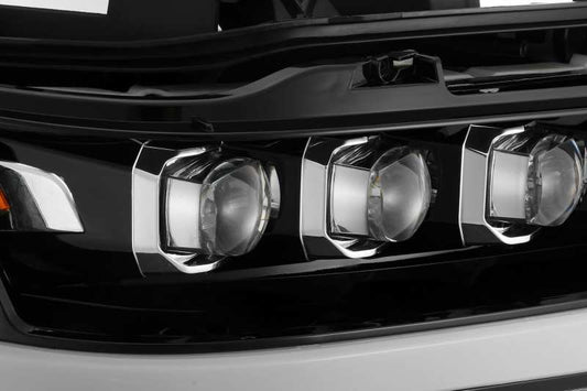 AlphaRex - AlphaRex 19-20 Ram 1500HD NOVA LED Proj Headlights Plank Style Gloss Blk w/Activ Lght/Seq Signal/DRL - Demon Performance