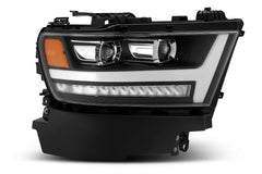 AlphaRex - AlphaRex 19-20 Ram 1500HD PRO-Series Proj Headlight Plnk Style Blk w/Activ Light/Seq Signal/Plnk DRL - Demon Performance