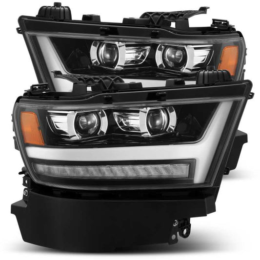AlphaRex - AlphaRex 19-20 Ram 1500HD PRO-Series Proj Headlights Plnk Style Jet Blk w/Activ Light/Seq Signal/DRL - Demon Performance