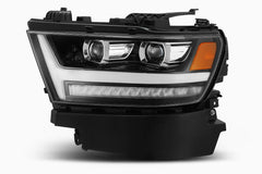 AlphaRex - AlphaRex 19-20 Ram 1500HD PRO-Series Proj Headlights Plnk Style Jet Blk w/Activ Light/Seq Signal/DRL - Demon Performance