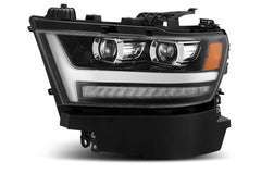 AlphaRex - AlphaRex 19-20 Ram 1500HD PRO-Series Proj Headlights Plnk Style Jet Blk w/Activ Light/Seq Signal/DRL - Demon Performance