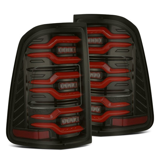 AlphaRex - AlphaRex 19-21 Dodge Ram 1500 Luxx-Series LED Tail Lights Black/Red w/Activ Light/Seq Signal - Demon Performance