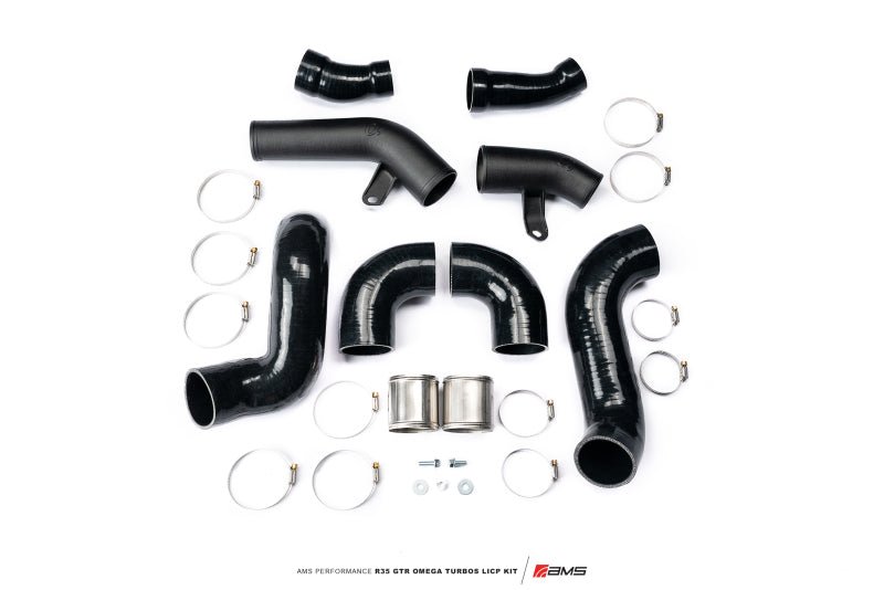 AMS - AMS Performance Nissan R35 GTR Omega Turbo Kit 3in Lower Intercooler Pipes - Demon Performance