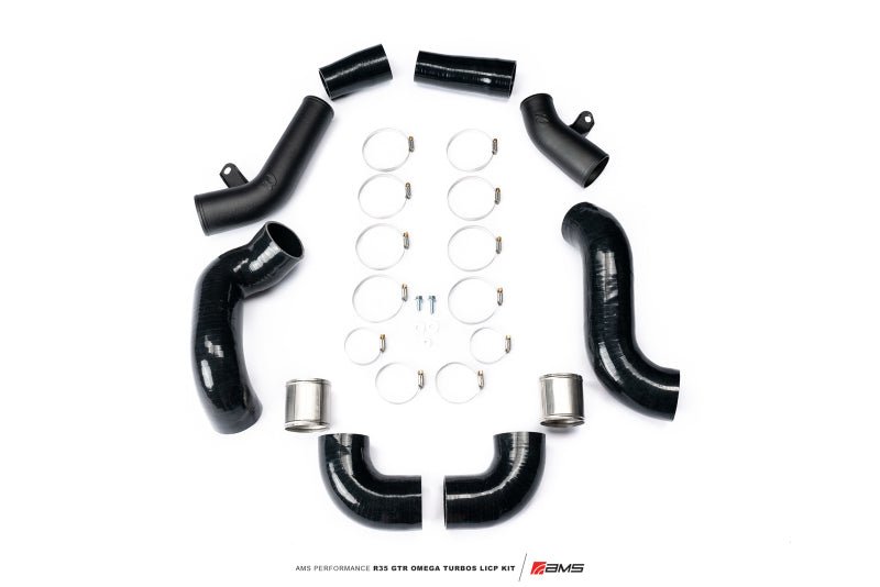 AMS - AMS Performance Nissan R35 GTR Omega Turbo Kit 3in Lower Intercooler Pipes - Demon Performance