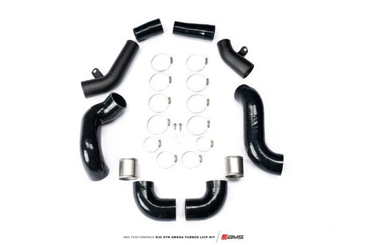 AMS - AMS Performance Nissan R35 GTR Omega Turbo Kit 3in Lower Intercooler Pipes - Demon Performance
