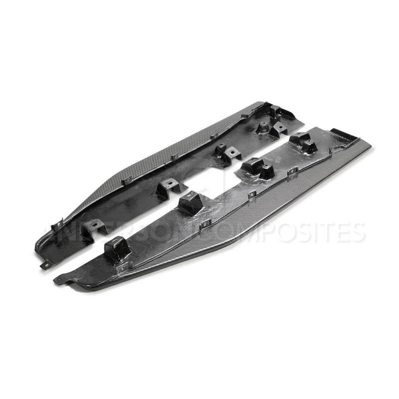 Anderson Composites - Anderson Composites 2020 Ford Mustang/Shelby GT500 Carbon Fiber Side Splitters - Demon Performance