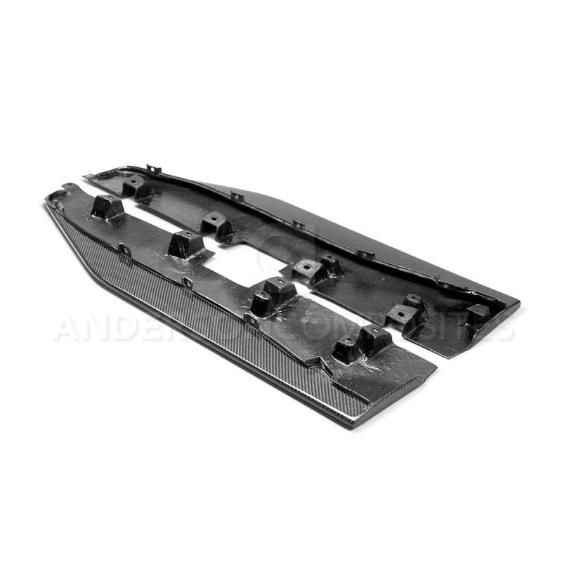 Anderson Composites - Anderson Composites 2020 Ford Mustang/Shelby GT500 Carbon Fiber Side Splitters - Demon Performance
