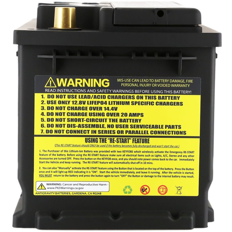 Antigravity Batteries - Antigravity H7/Group 94R Lithium Car Battery w/Re-Start - Demon Performance