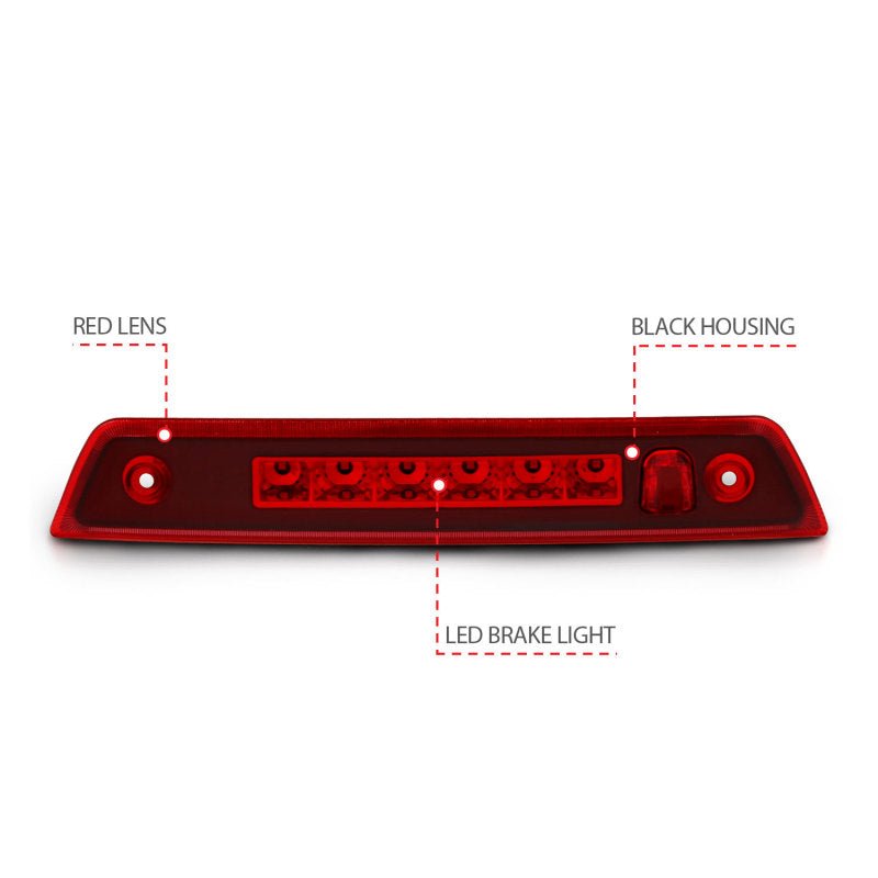 ANZO - ANZO 05-10 Jeep Grand Cherokee LED 3rd Brake Light - Red - Demon Performance