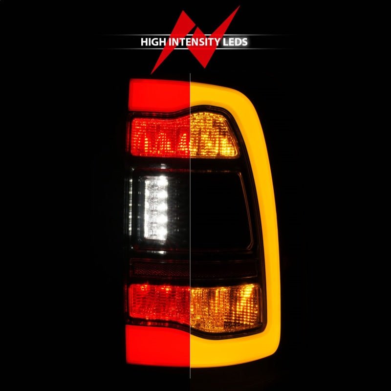 ANZO - ANZO 09-18 Dodge Ram 1500 Sequential LED Taillights Smoke Black w/Switchback Amber Signal - Demon Performance