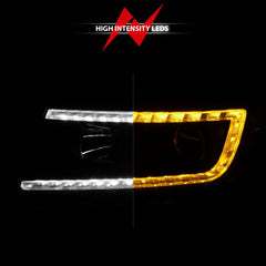 ANZO - ANZO 11-13 Jeep Grand Cherokee (Factory Halogen Only) Projector Headlights w/Light Bar Swtchbk Black - Demon Performance
