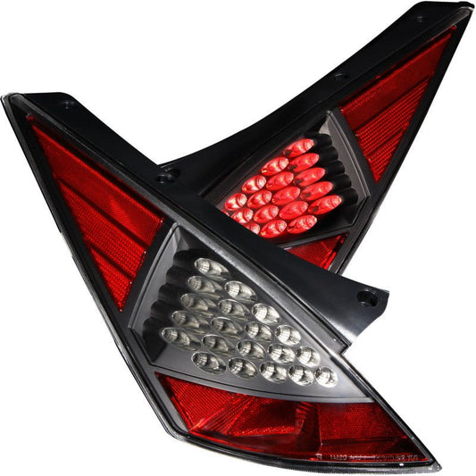 ANZO - ANZO 2003-2005 Nissan 350Z LED Taillights Black - Demon Performance