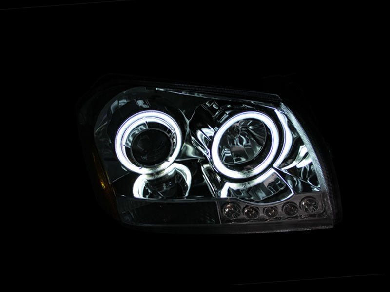 ANZO - ANZO 2005-2007 Dodge Magnum Projector Headlights Chrome - Demon Performance