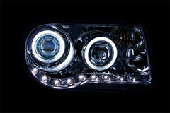 ANZO - ANZO 2005-2010 Chrysler 300C Projector Headlights w/ Halo Chrome (CCFL) G2 - Demon Performance
